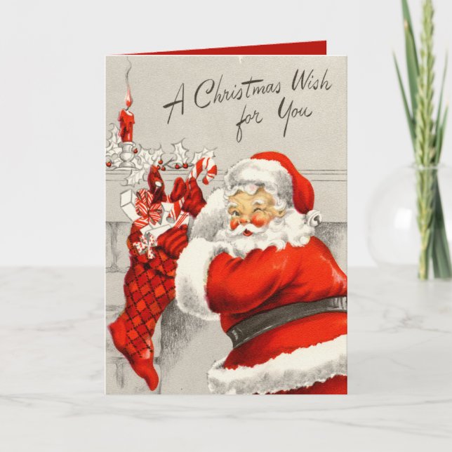 Santa Navidad retro vintage (Anverso)