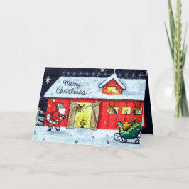 Santa Navidad retro vintage