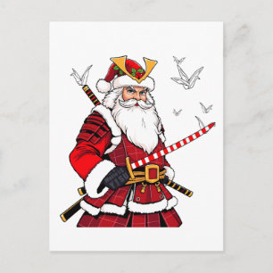 Santa Navidad Santa Claus Arte Japonés Samurái