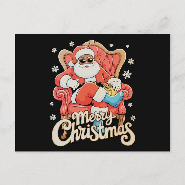 Santa Navidad Xmas afroamericano negro (Anverso)