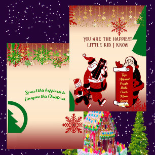 Santa Navidades lista niños traviesos decorados co