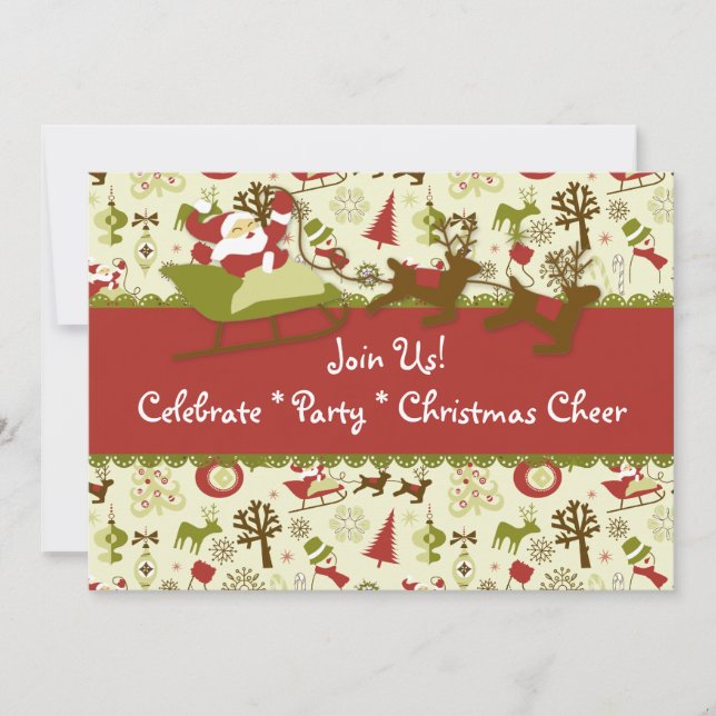 Santa Navidades saludan la invitación (Anverso)