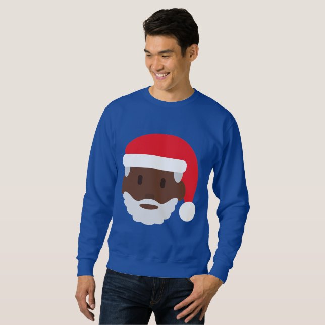 santa negra claus emoji xmas sudadera (Anverso completo)