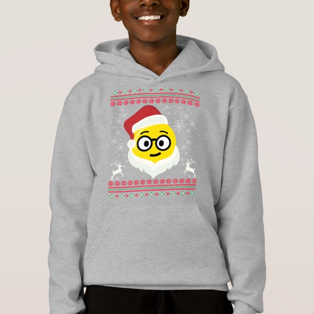 Santa Nerd Oyes Sonríe Emoji Navidades feos (Anverso)