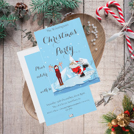 Santa no puede patinar la invitación a la fiesta d