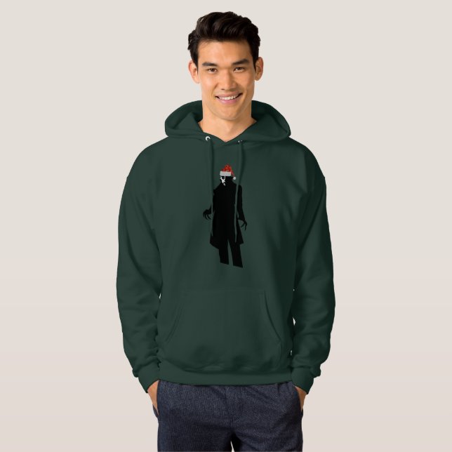 santa nosferatu xmas mens sudadera capucha (Anverso completo)