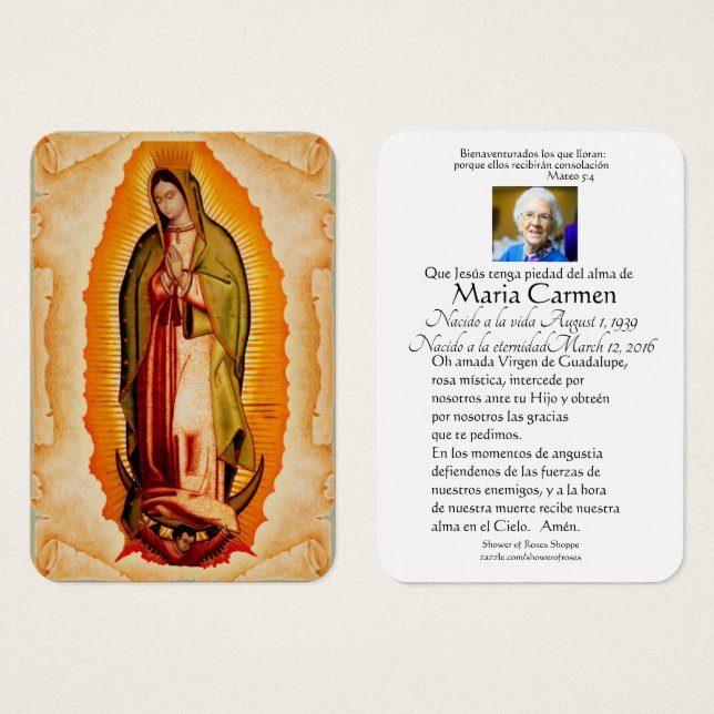 Santa Oración de Nuestra Señora de Guadalupe (Anverso y reverso)