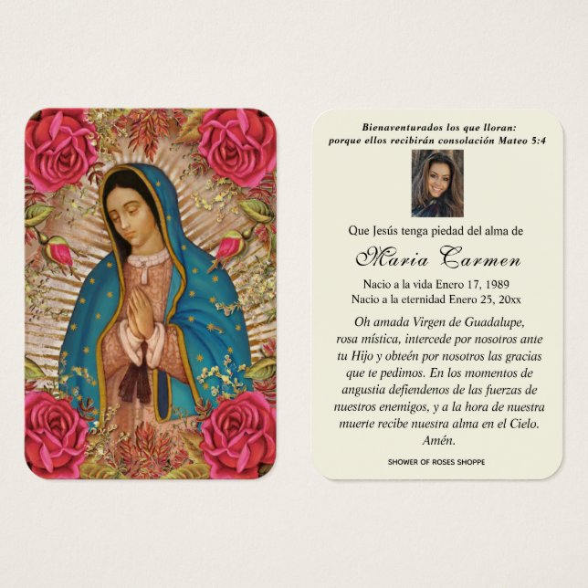 Santa Oración de Nuestra Señora de Guadalupe (Anverso y reverso)