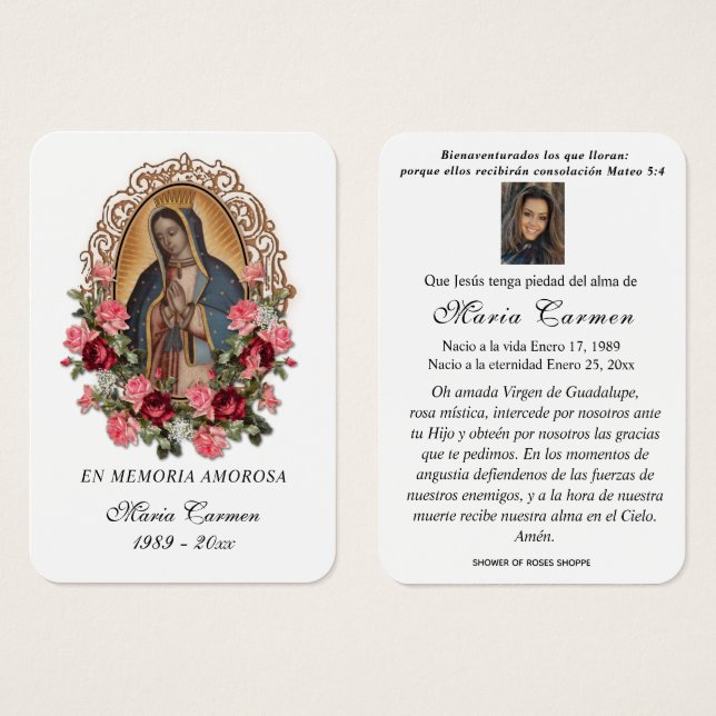 Santa Oración de Nuestra Señora de Guadalupe (Anverso y reverso)