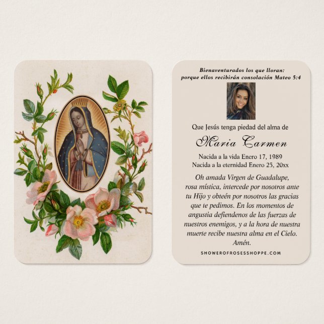 Santa Oración de Nuestra Señora de Guadalupe (Anverso y reverso)