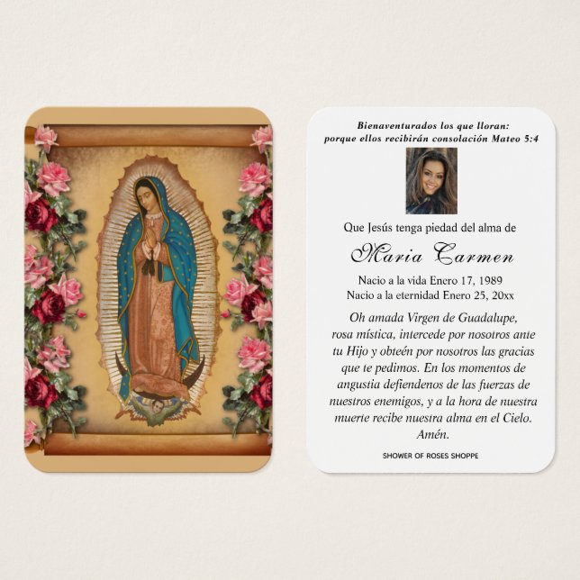 Santa Oración de Nuestra Señora de Guadalupe (Anverso y reverso)