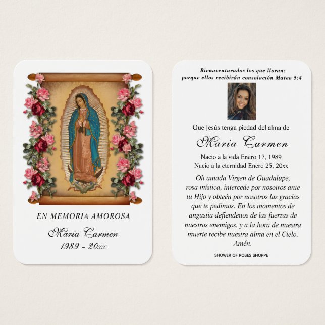 Santa Oración de Nuestra Señora de Guadalupe (Anverso y reverso)