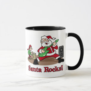 Santa oscila la taza del navidad