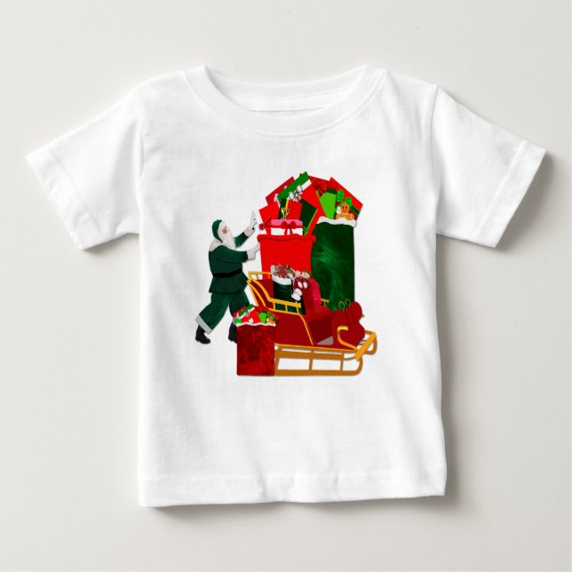Santa Packing de su camiseta de Sleigh (Anverso)