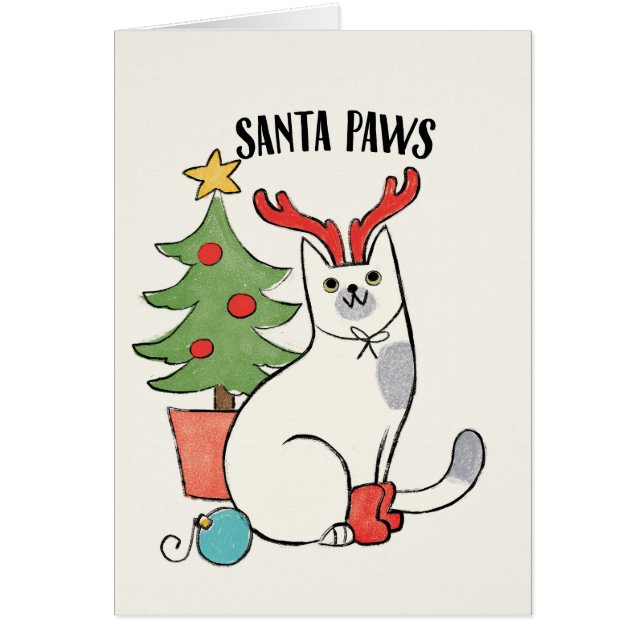 Santa Paws | Gato de reno (Frente)
