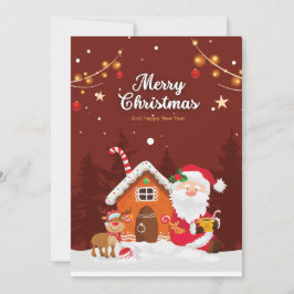 Santa Personalizado Sencilla Roja Feliz Navidad