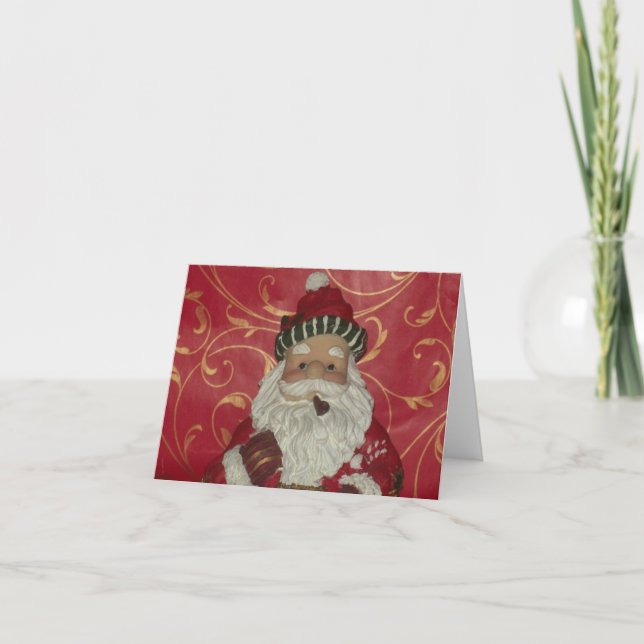 Santa Photo Folded Note Card (Anverso)