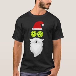 Santa Pickleball - Camiseta de bolas de Navidad