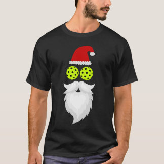 Santa Pickleball - Camiseta de bolas de Navidad