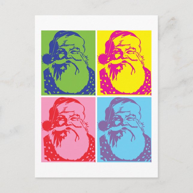 Santa Pop art Feliz Navidad (Anverso)