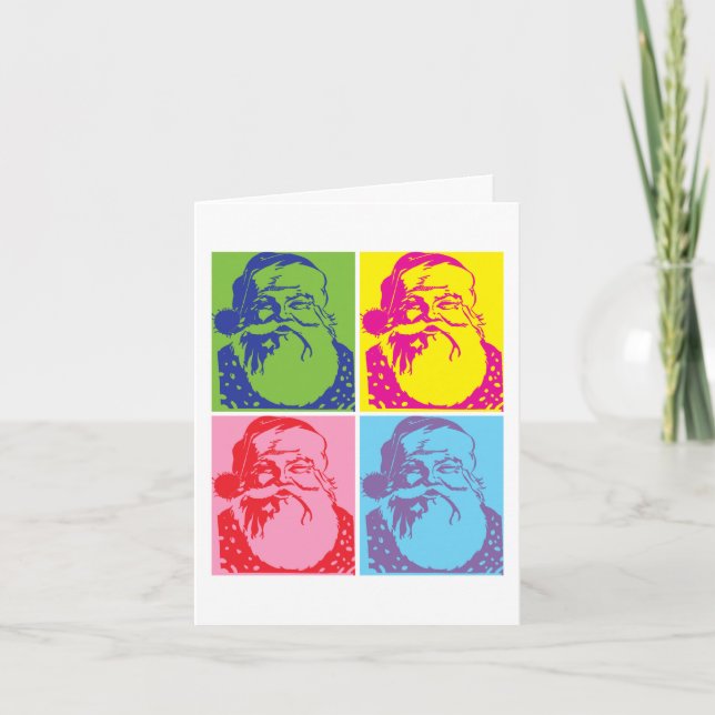 Santa Pop art Feliz Navidad (Anverso)