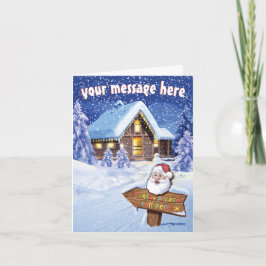 "Santa por favor llame aquí" diseño de tarjetas de