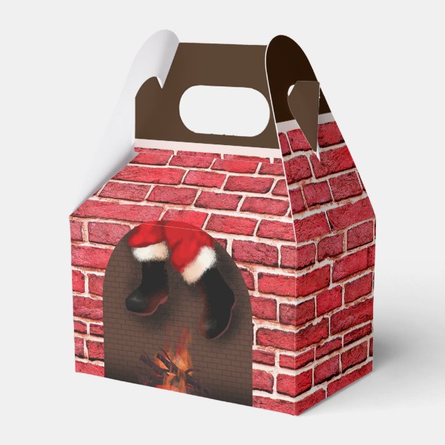 Santa por la caja de favores de la chimenea (Front Side)