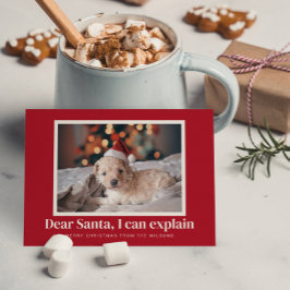 Santa, puedo explicar la divertida foto de Navidad