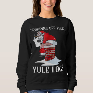 Santa que cae de la camisa divertida del navidad