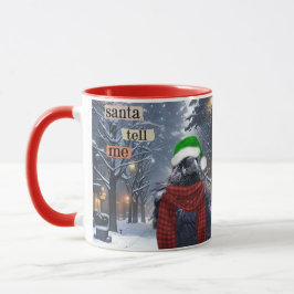 Santa Raven Navidades divertidos tazas de café