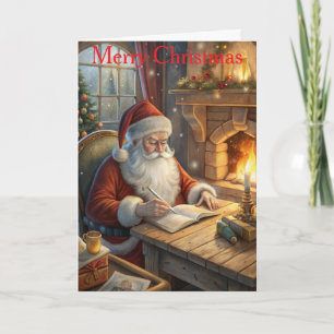 Santa relajándose en Navidad