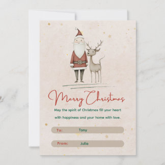 🎅Santa & Reno de Navidad Feliz Navidad