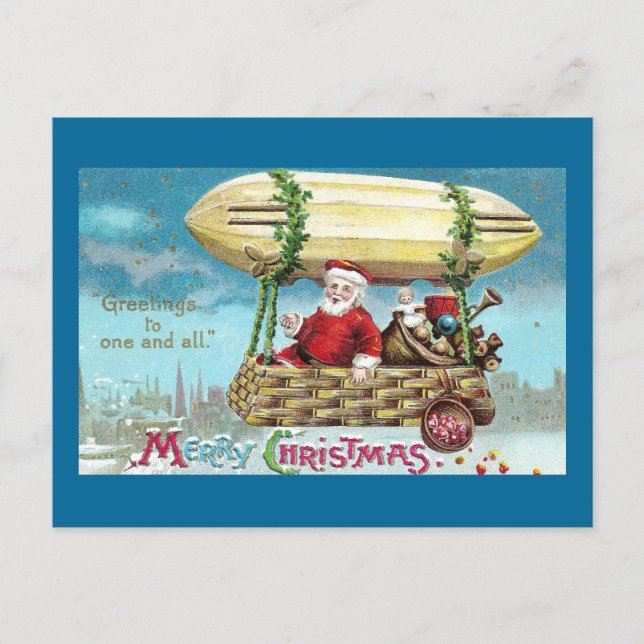Santa Riding en Navidad blimp (Anverso)