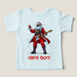 ¡Santa Rocks! Gracioso Santa Claus tocando la guit