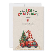 🎄Santa Rojo y Verde en Coche Antiguo Navidad