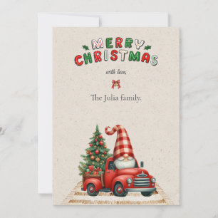 🎄Santa Rojo y Verde en Coche Antiguo Navidad