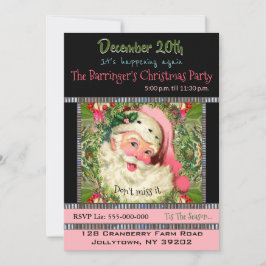 Santa Rosa Vintage Para Invitación De La Fiesta De