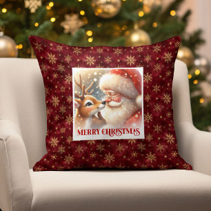 Santa Rudolph Almohada Navideña Merry Christmas Cl