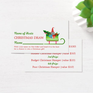 Santa Sleigh, Fiesta Navidad Raffle