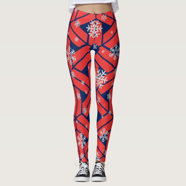 Santa Sra Claus Cute Navidades divertidos Legging (Anverso)