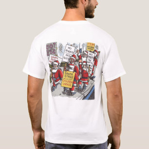 Santa Strike hombres camiseta blanca atrás