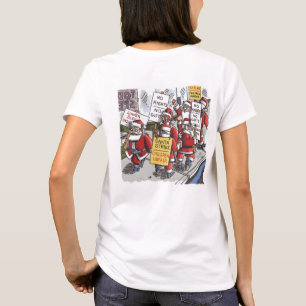 Santa Strike mujeres camiseta blanca parte trasera