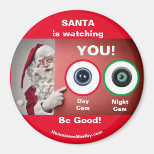 ¡SANTA TE ESTÁ VIENDO! Imán