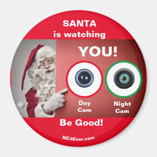 ¡SANTA TE ESTÁ VIENDO! Imán