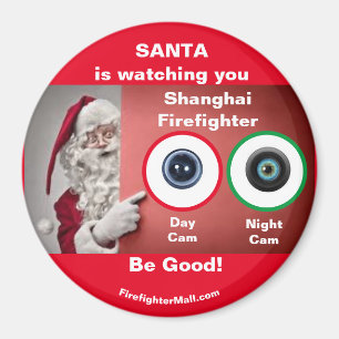 SANTA te observa el imán de bomberos de Shanghai