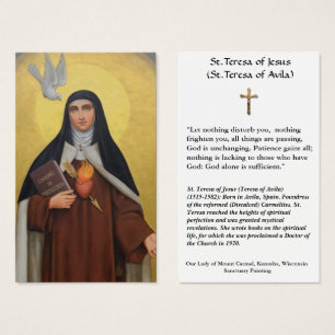 Santa Teresa de Ávila Teresa de Jesús Tarjeta Sant