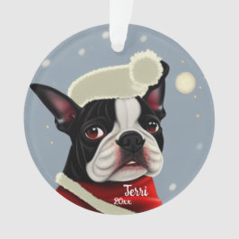 Santa Terrier, Navidades, ornamento de perro