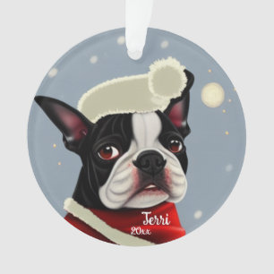 Santa Terrier, Navidades, ornamento de perro