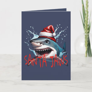 Santa Tiburón Pun Quote Navidad Cartoon Arte Tibur