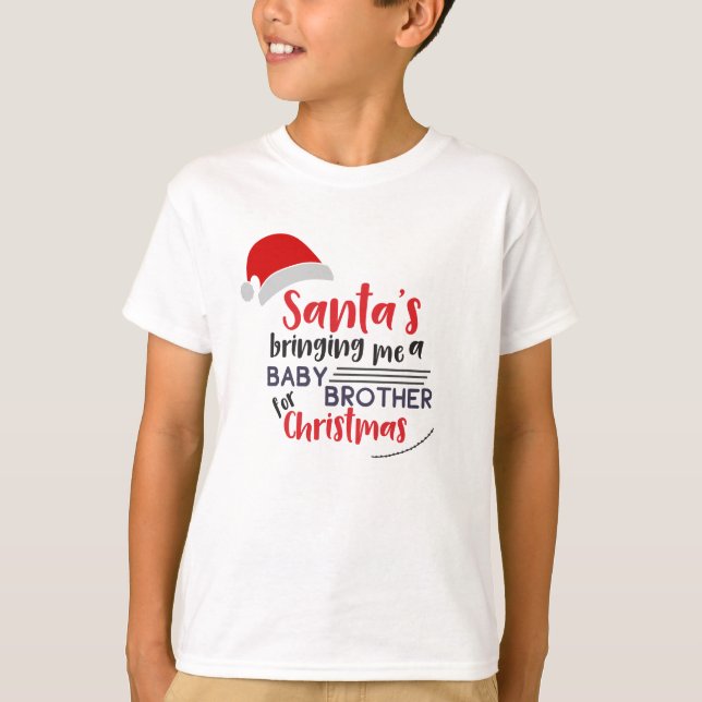 Santa trae camiseta de hermano bebé - Navidades pa (Anverso)